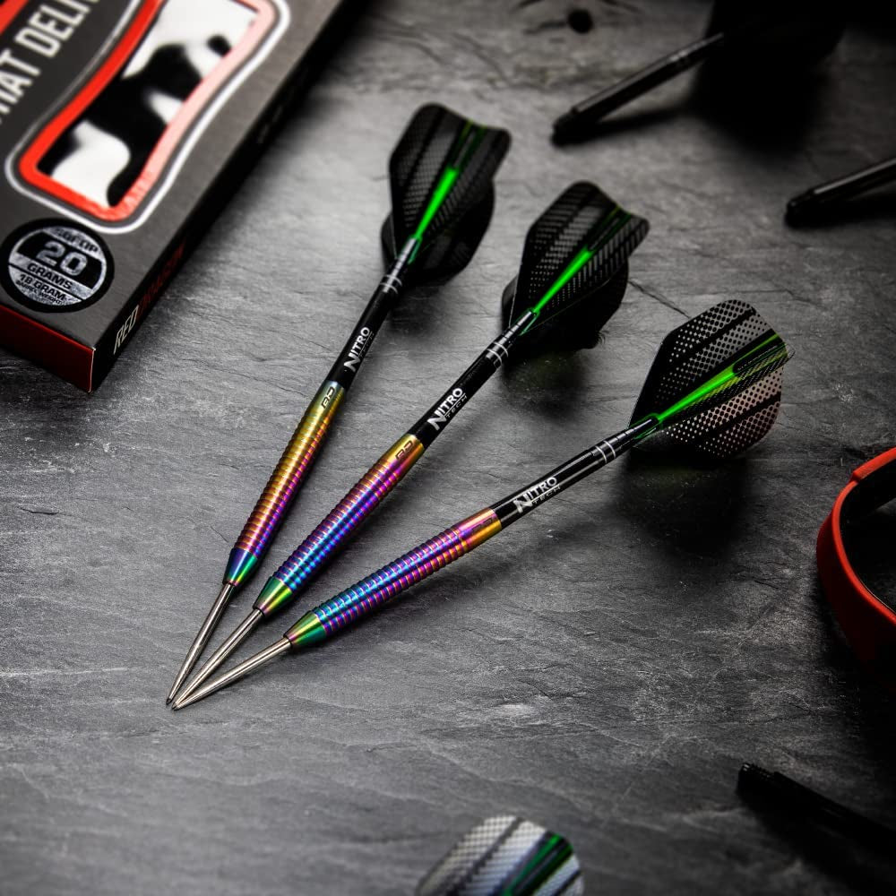 Razor Edge Spectron 20, 22, 24 or 26 Gram Tungsten Darts with Flights and Stems