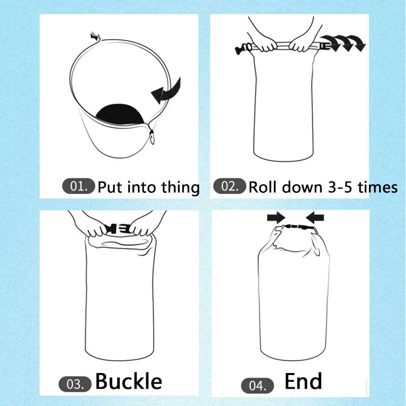 Outdoor Dry Waterproof Bag Dry Bag Sack Waterproof Floating Dry Gear Bags for Boating Fishing Rafting Swimming 5L/10L/20L/40L/70